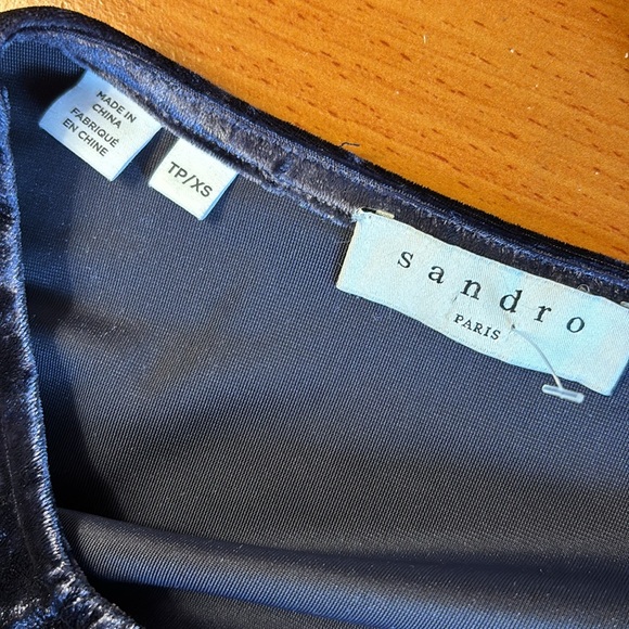 Sandro Velour top - Picture 6 of 7
